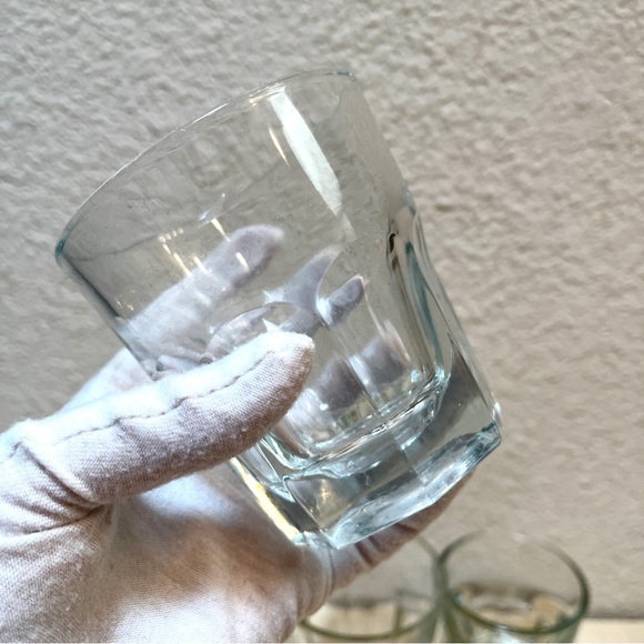 3 clear glasses- heavy bottom. Great for liquor & booze: scotch-whiskey-baileys. - Picture 9 of 12
